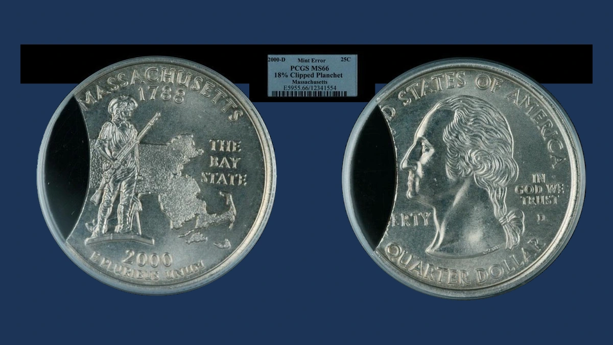 2000 Quarter: Massachusetts — Clipped Planchet