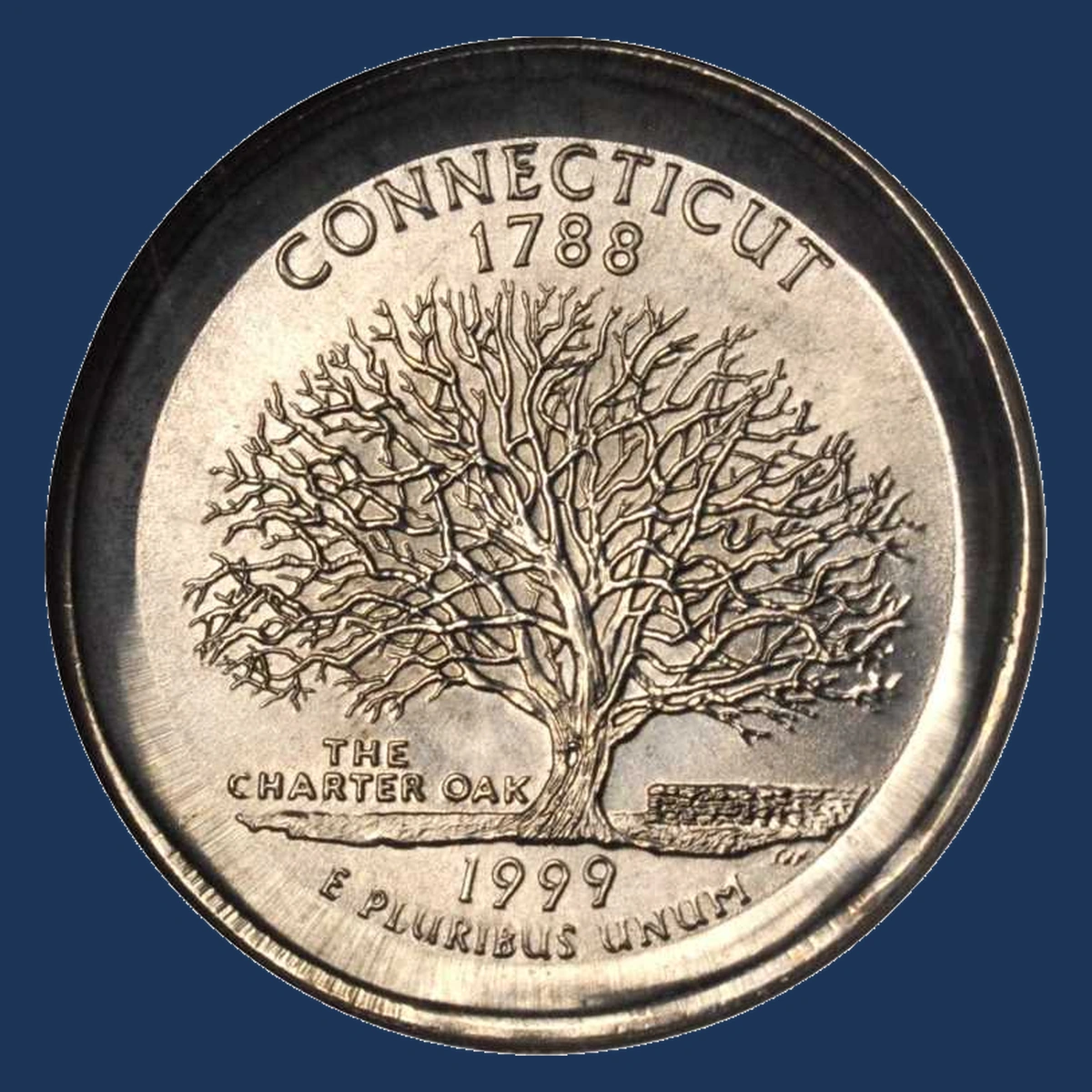 1999 Washington 50 States Quarters: broadstrike with double reverse brockage