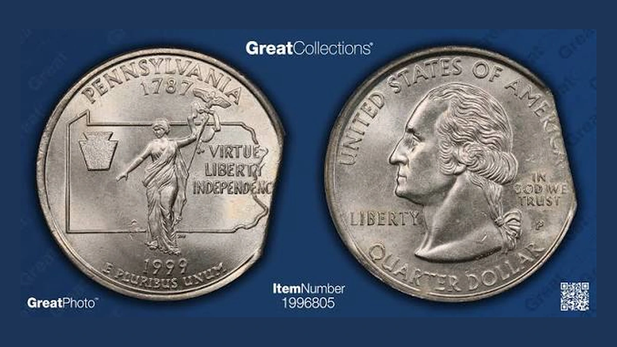 1999 Quarter: Pennsylvania — Clipped Planchet