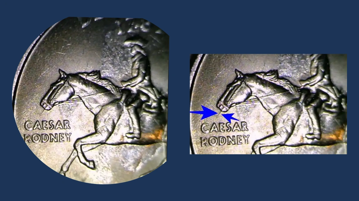 1999 Quarter: Delaware Spitting Horse Die Gouge