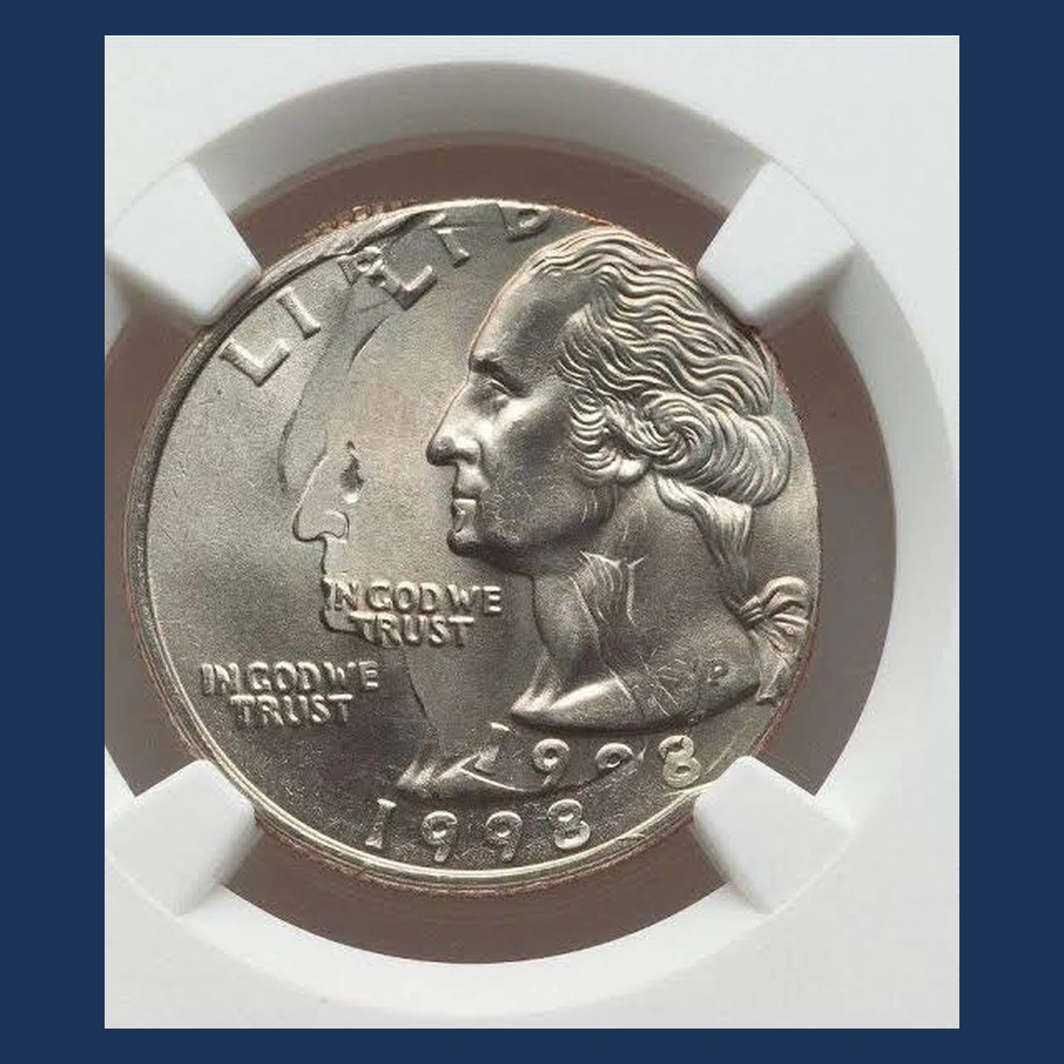 1998 Washington Quarter: Double Strike with Off-Center Second Strike