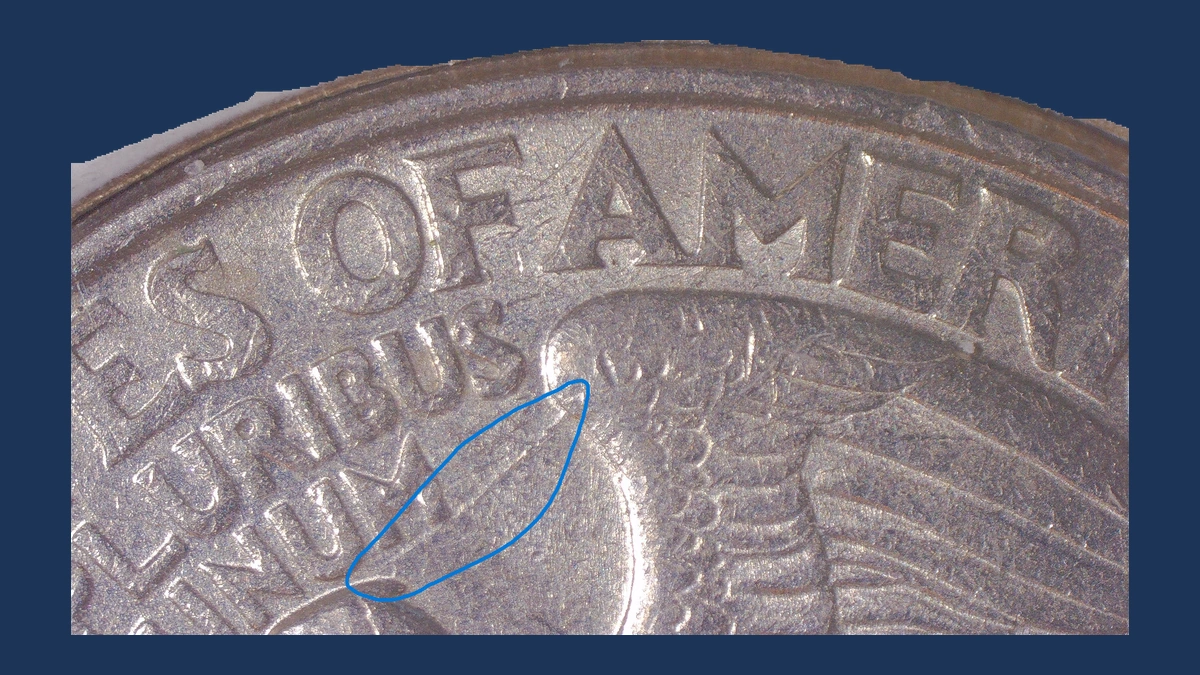 1996 Washington Quarter: Die Crack / Die Chip