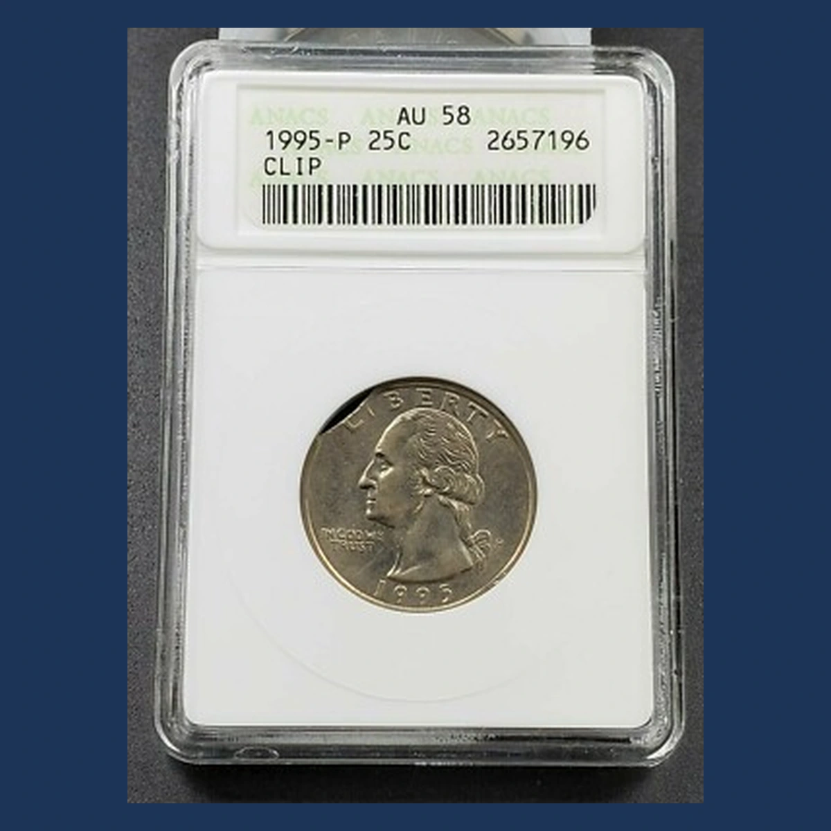 1995 Washington Quarter: Clipped Planchet