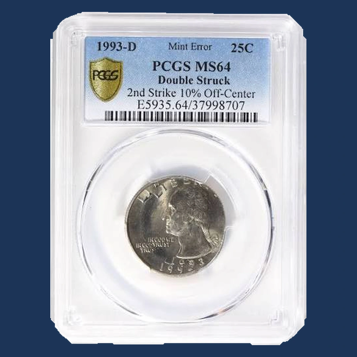 1993 Washington Quarter: Double Strike with Off-Center Second Strike