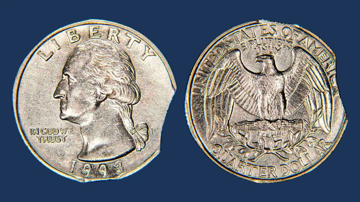 1993 Washington Quarter: Clipped Planchet