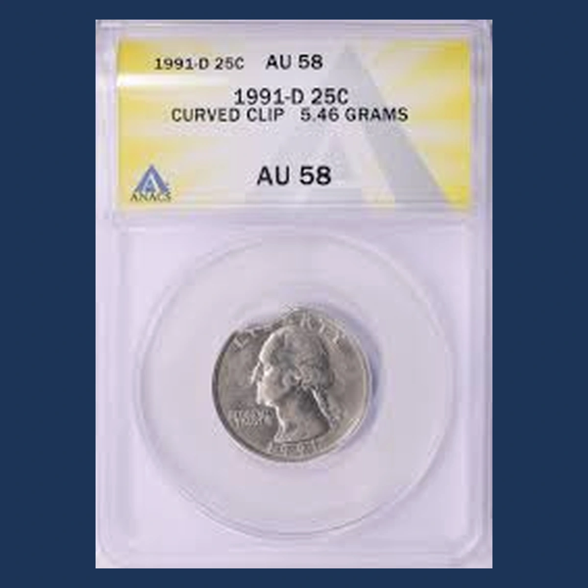 1991 Washington Quarter: Clipped Planchet