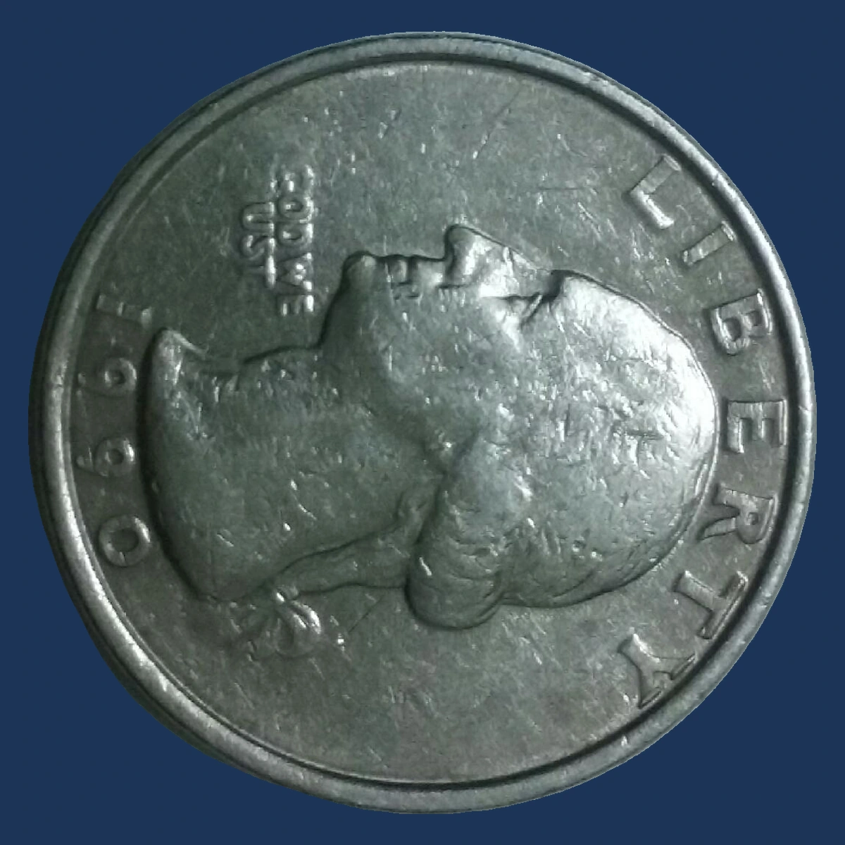 1990 Washington Quarter: Struck Through