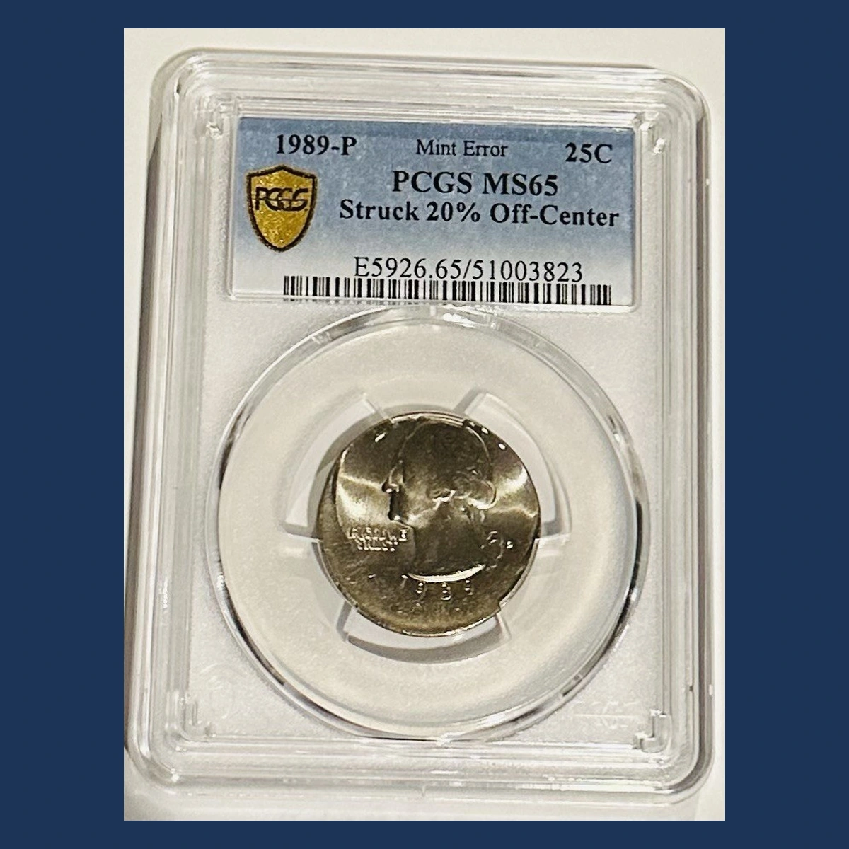 1989 Washington Quarter: Off-Center Strike