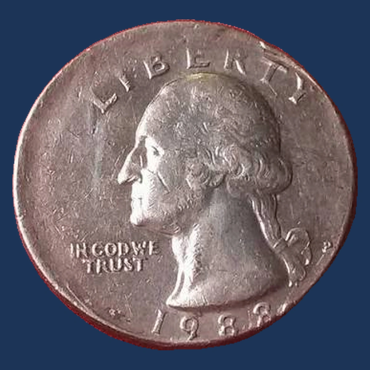 1988 Washington Quarter: Off-Center Strike