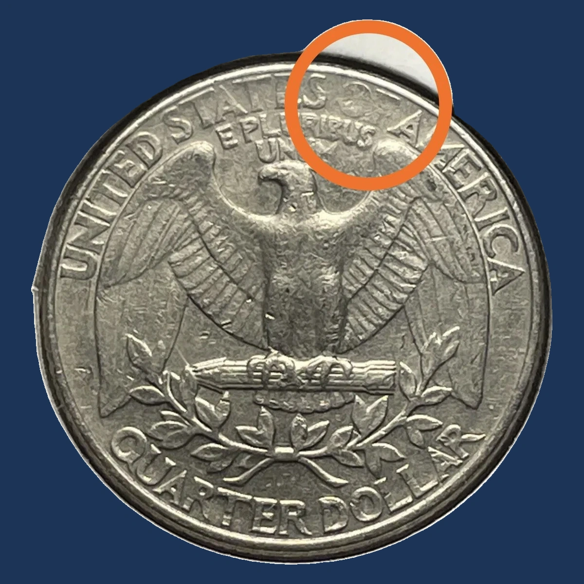 1987 Washington Quarter: Struck Through