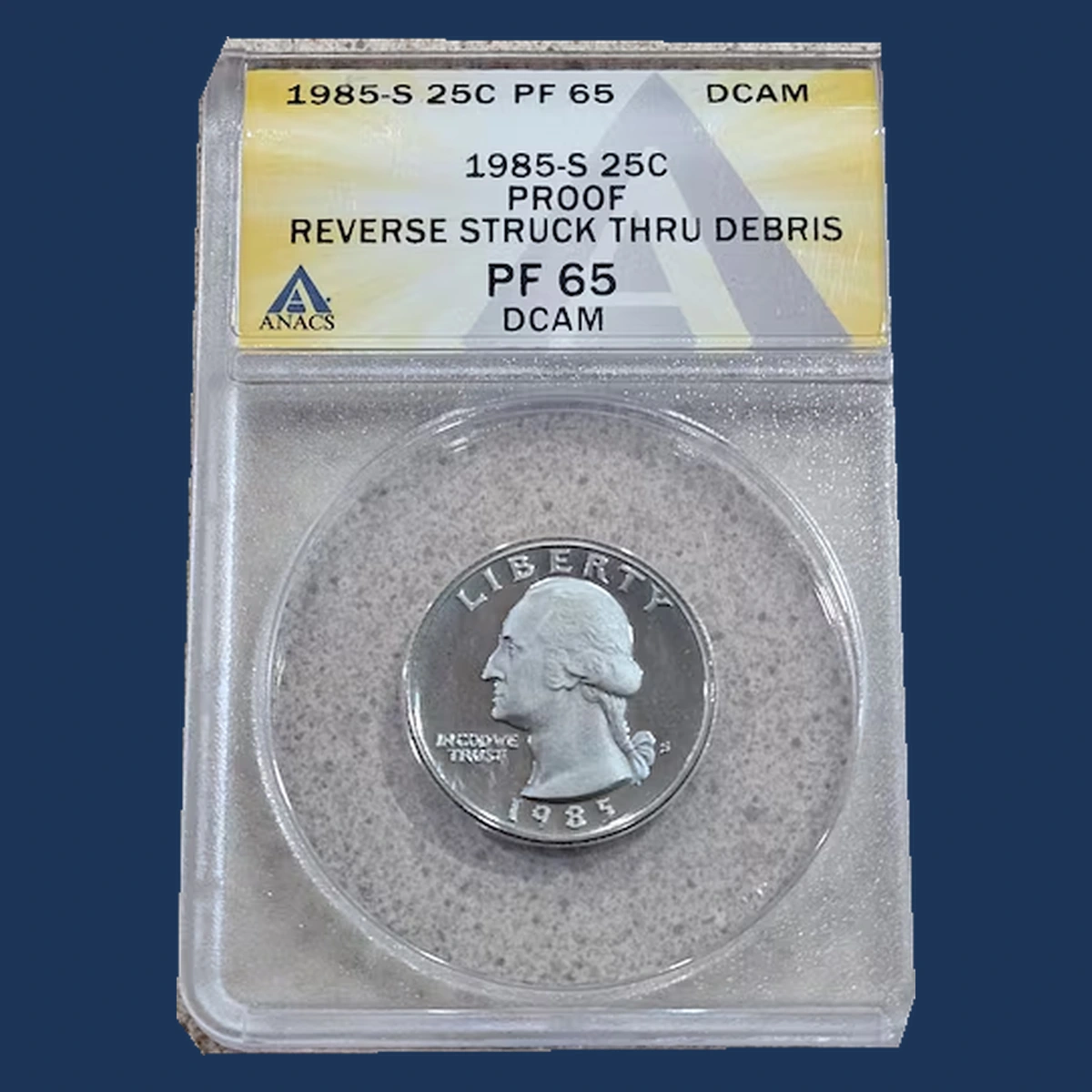1985 Washington Quarter: Struck-Through Error