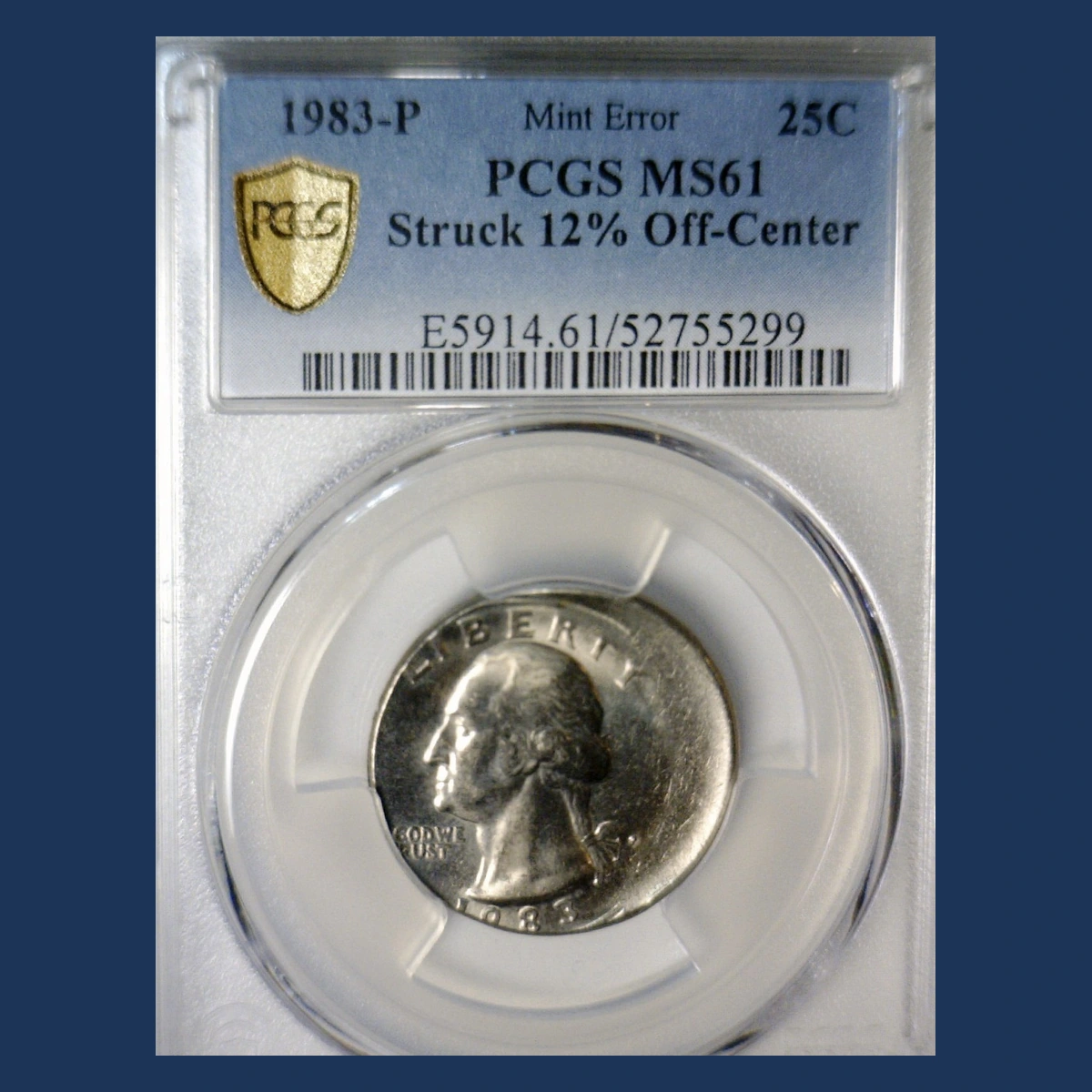 1983 Washington Quarter: Off-Center Strike