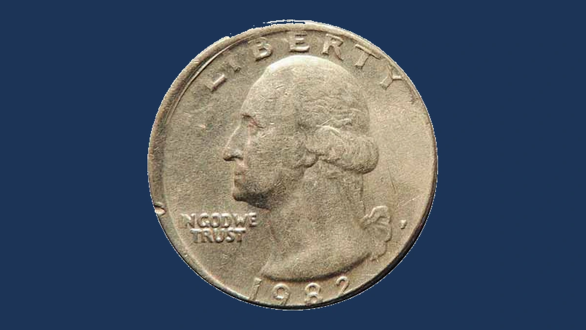 1982 Washington Quarter: Off-Center Strike