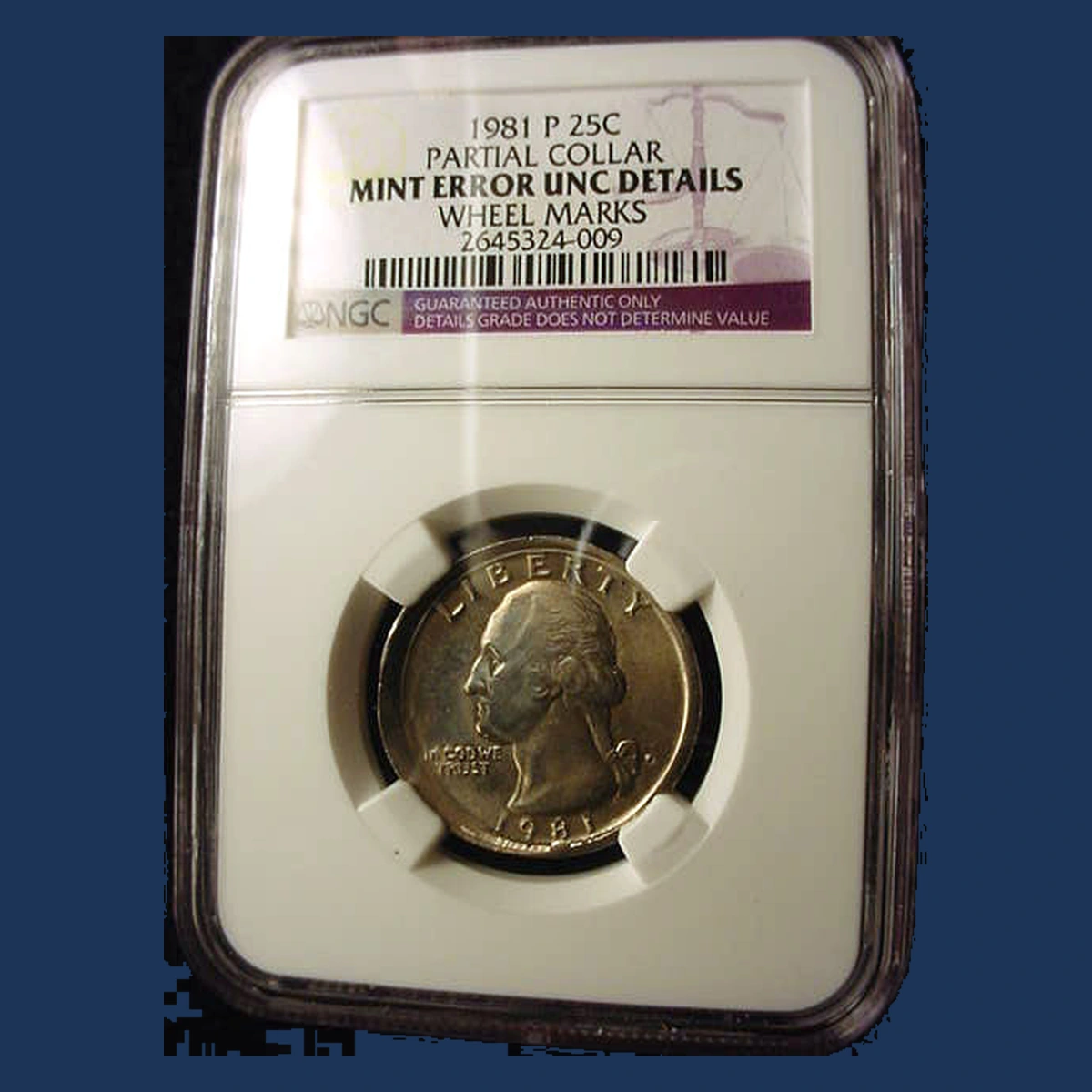 1981 Washington Quarter: Partial Collar