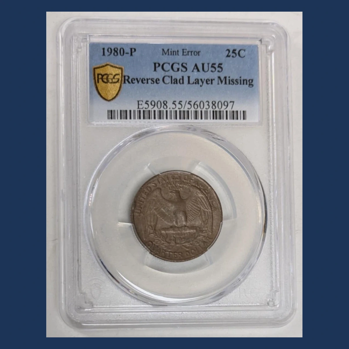 1980 Washington Quarter: Missing Reverse Clad Layer