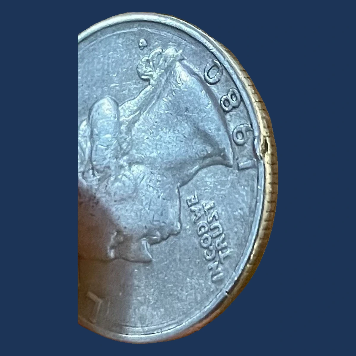 1980 Washington Quarter: Clipped Planchet