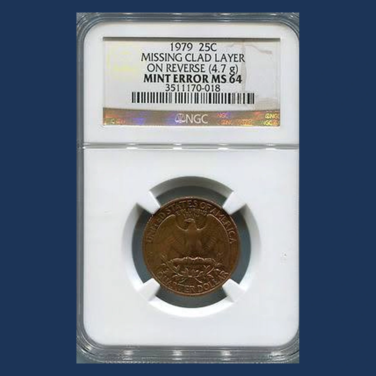 1979 Washington Quarter: Missing Clad Layer