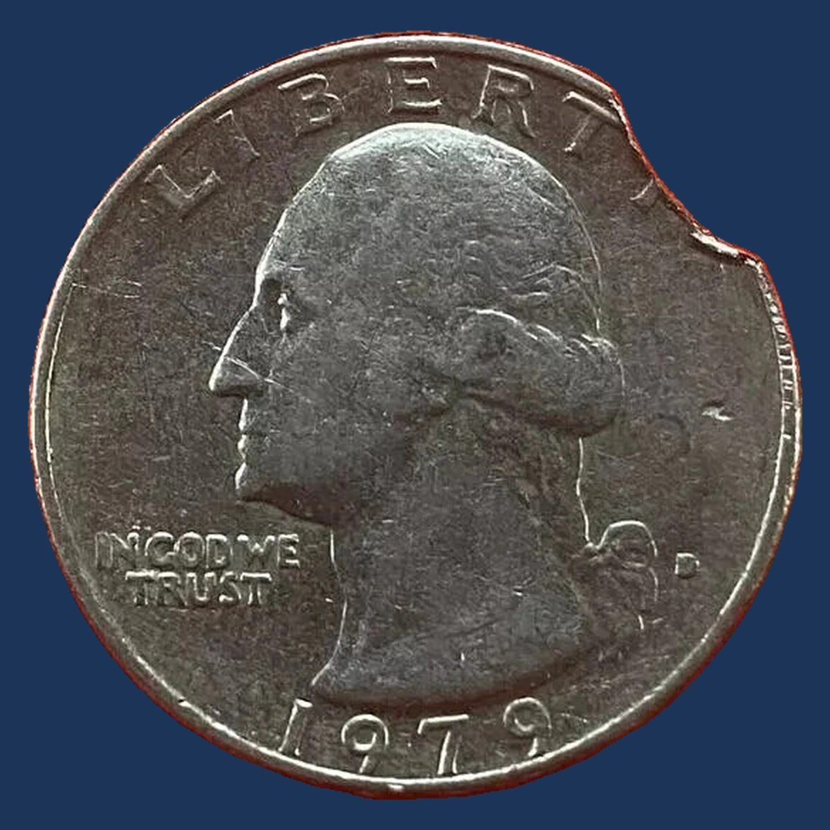 1979 Washington Quarter: Clipped Planchet