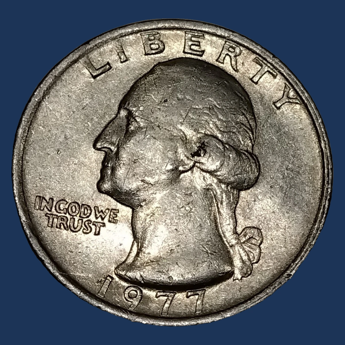 1977 Washington Quarter: Misaligned Obverse Die
