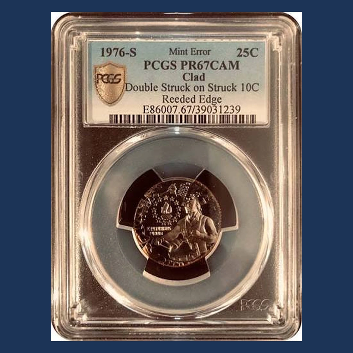 1976 Washington Quarter: Quarter Struck Over a Dime