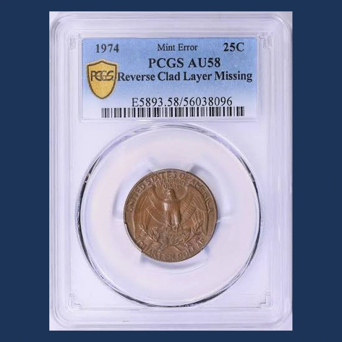 1974 Washington Quarter: Missing Clad Layer