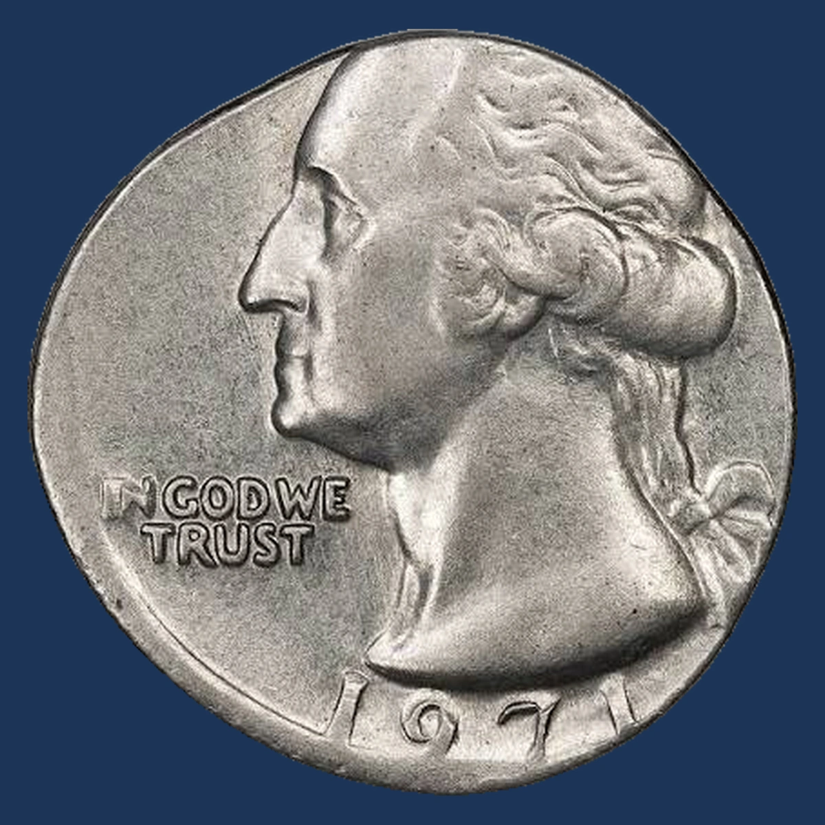 1971 Washington Quarter: Struck on a Dime Planchet