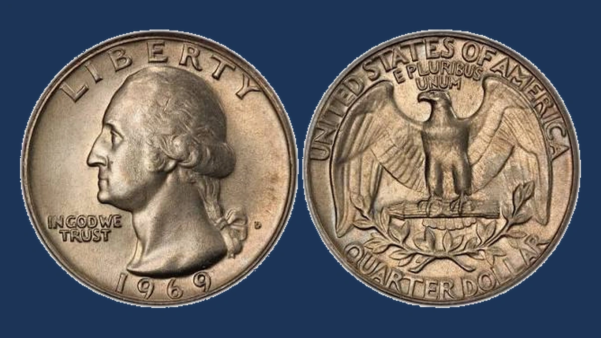 1969 Washington Quarter: Repunched Mintmark