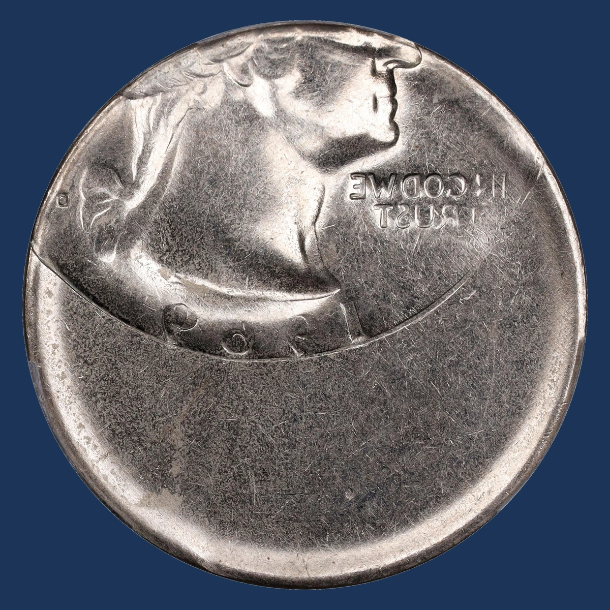 1969 Washington Quarter: Brockage