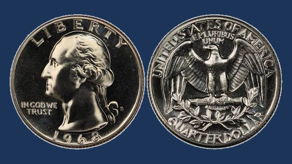 1968 Washington Quarter: Wrong Design Die