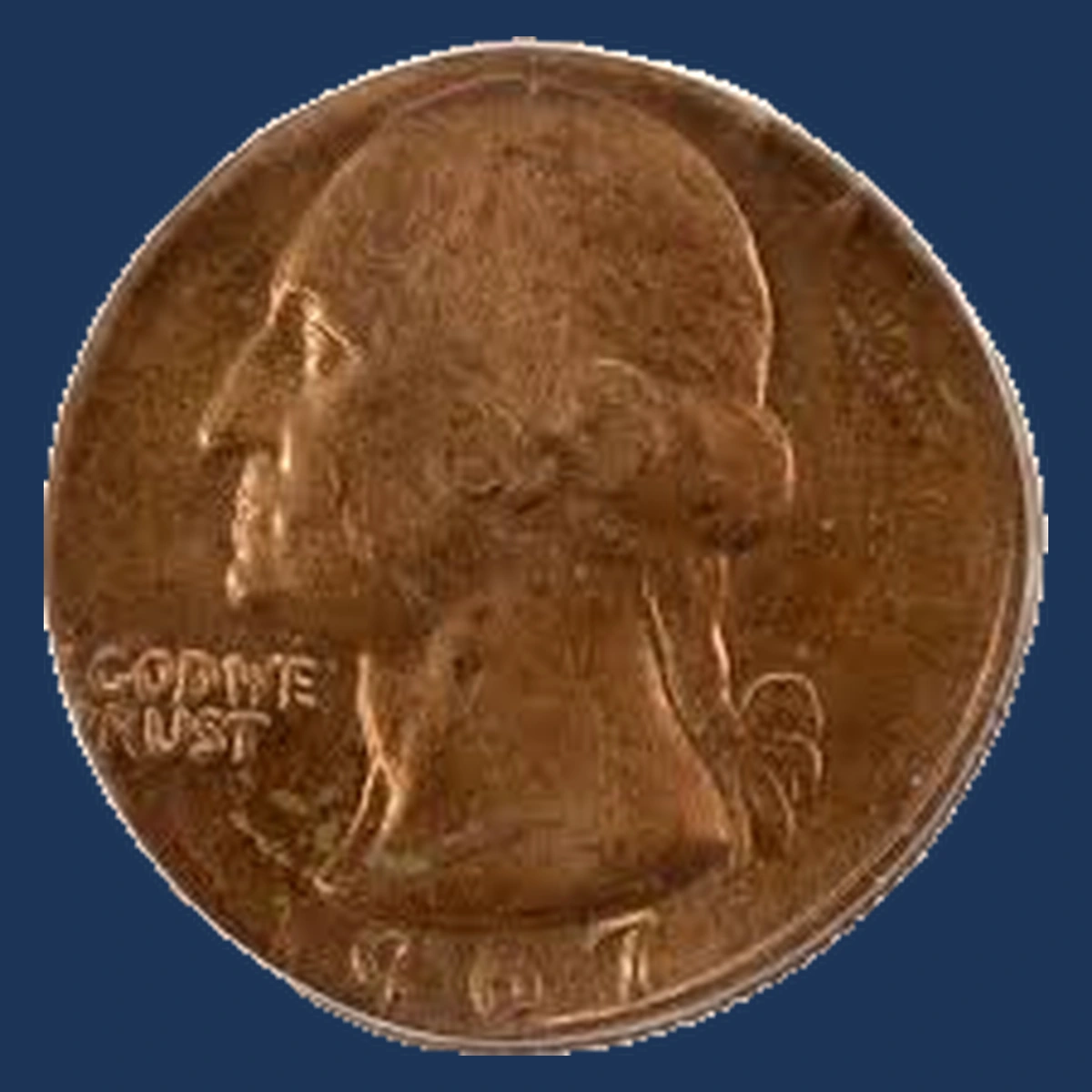 1967 Washington Quarter: Struck on a Cent Planchet