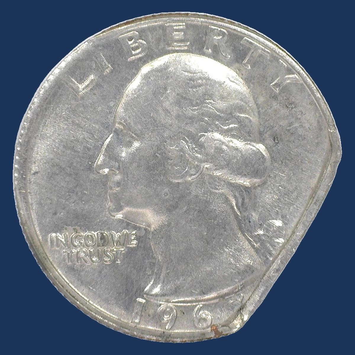 1967 Washington Quarter: Clipped Planchet