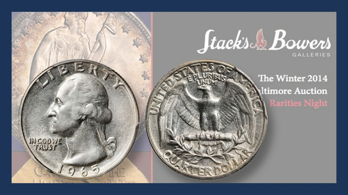 1965 Washington Quarter: Struck on a 90% Silver Planchet