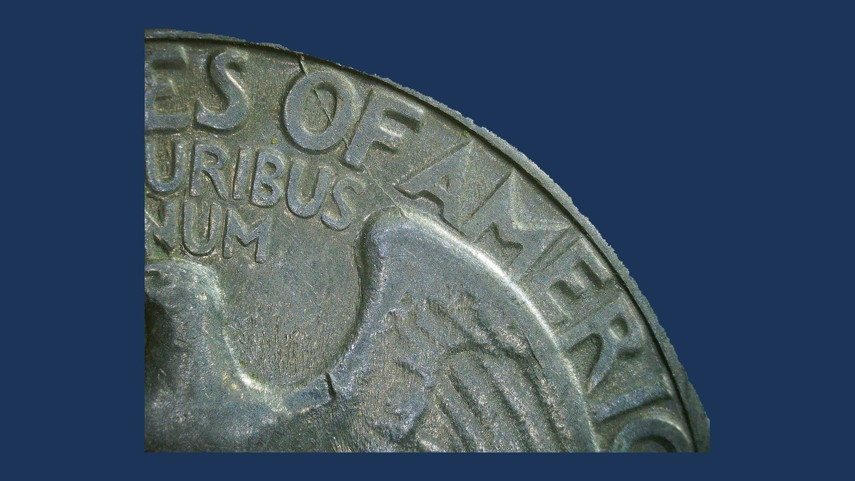 1965 Washington Quarter: Die Crack / Die Chip