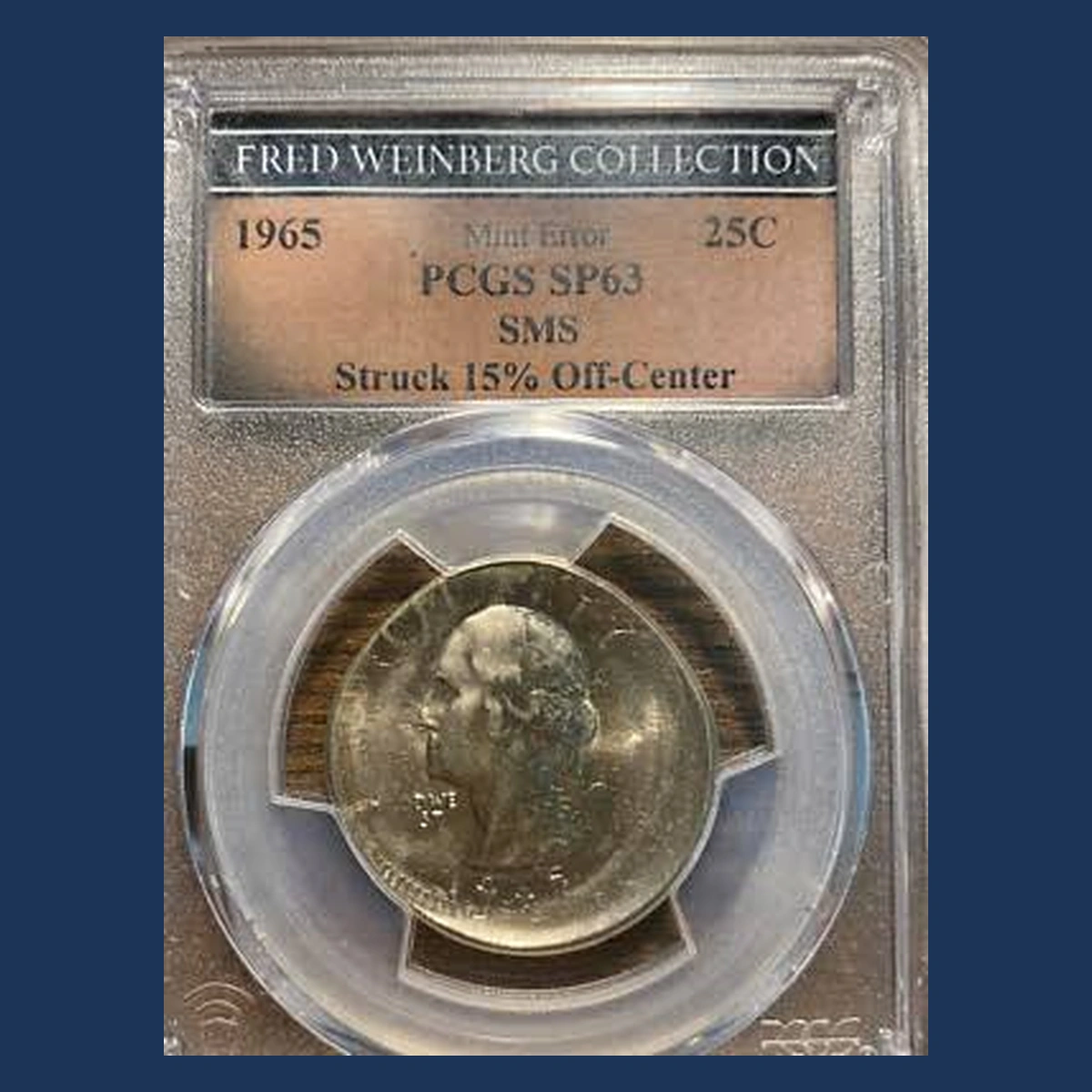 1965 Washington Quarter: Off-Center SMS Strike