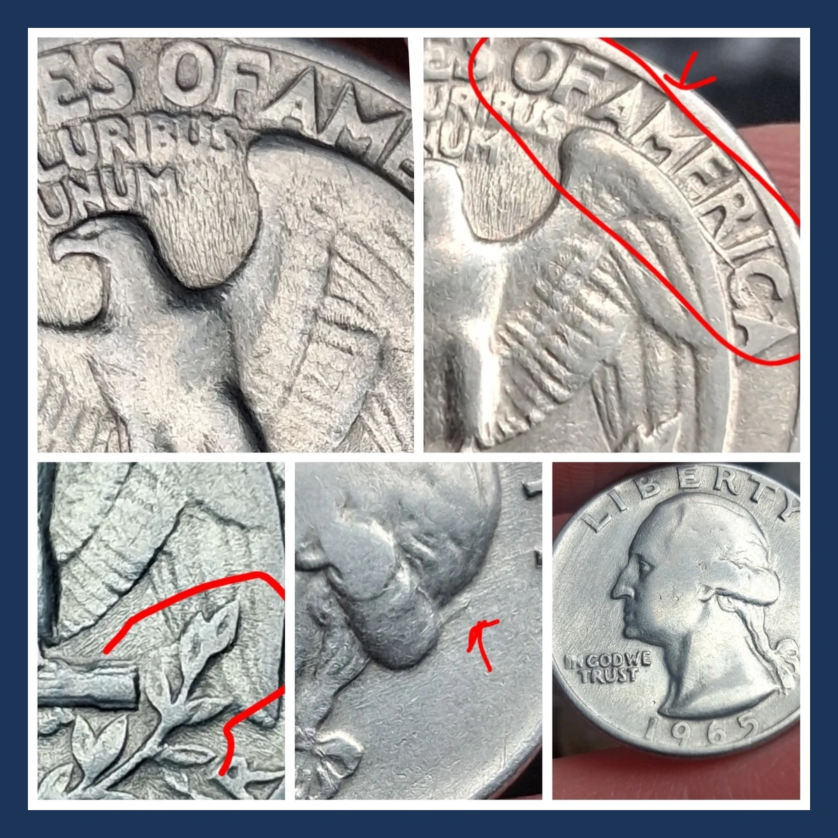1965 Washington Quarter: Die Clash