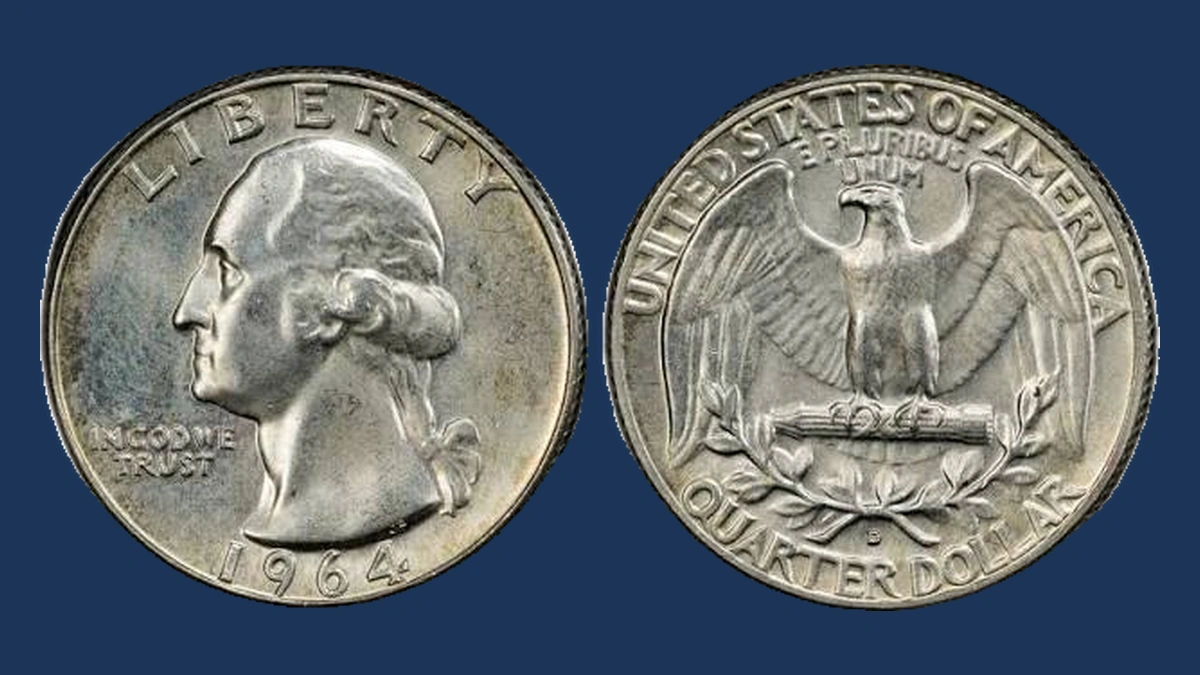 1964 Washington Quarter: Doubled Die Reverse