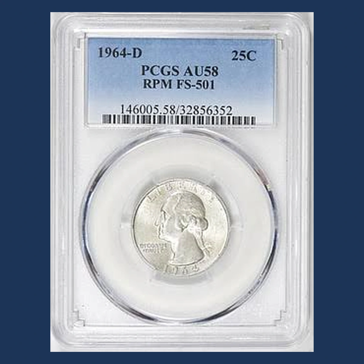 1964 Washington Quarter: Repunched D Mintmark