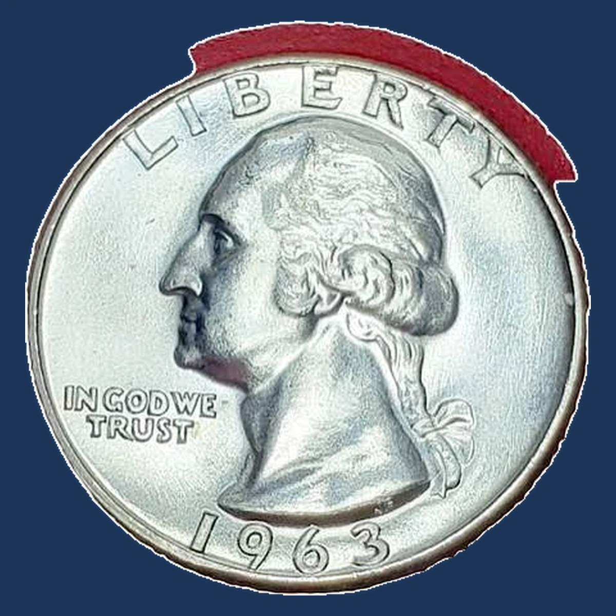 1963 Washington Quarter: Lamination