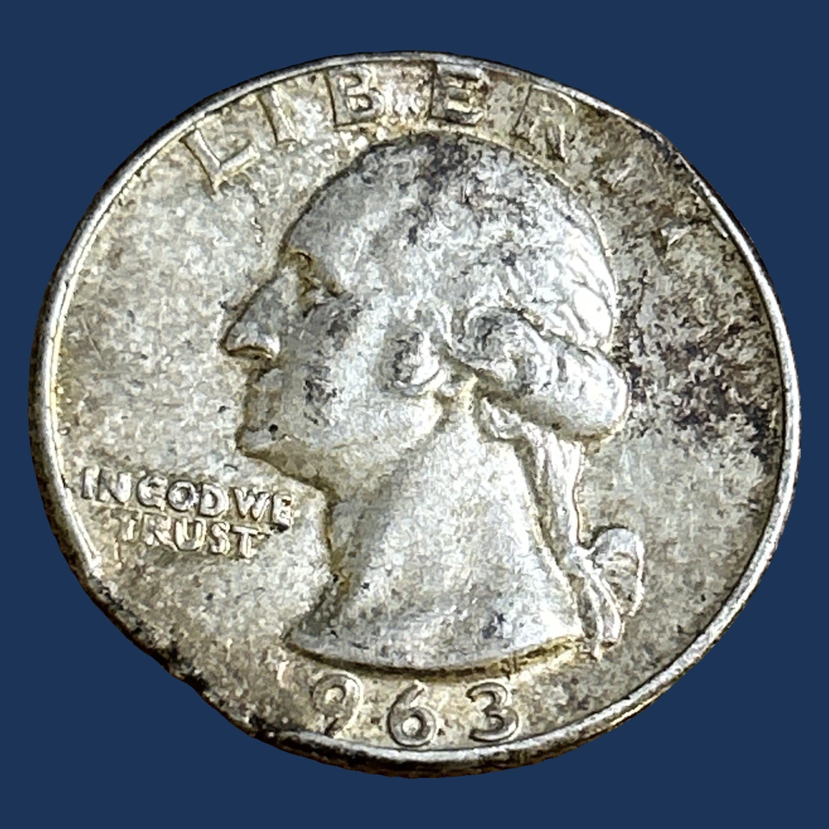 1963 Washington Quarter: Clipped Planchet