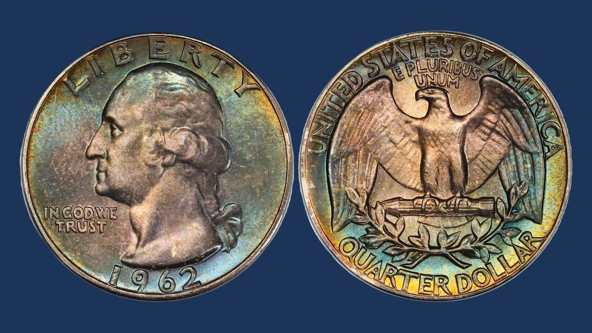 1962 Washington Quarter: Type B Reverse Variety