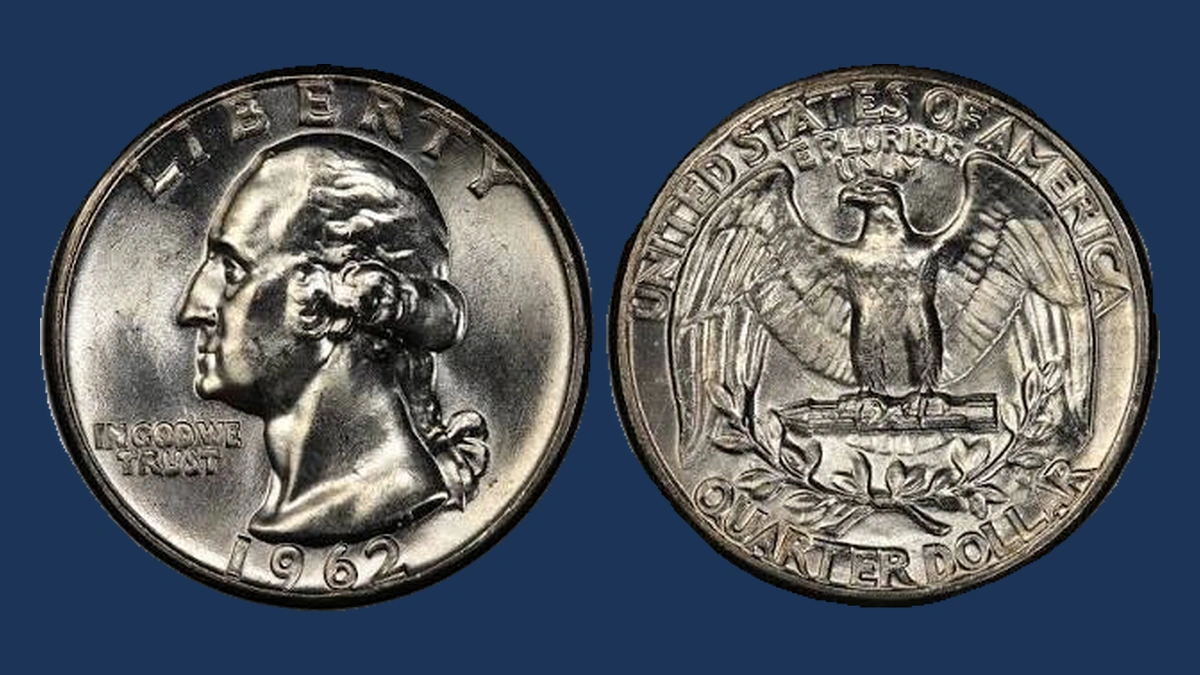 1962 Washington Quarter: Doubled Die Obverse