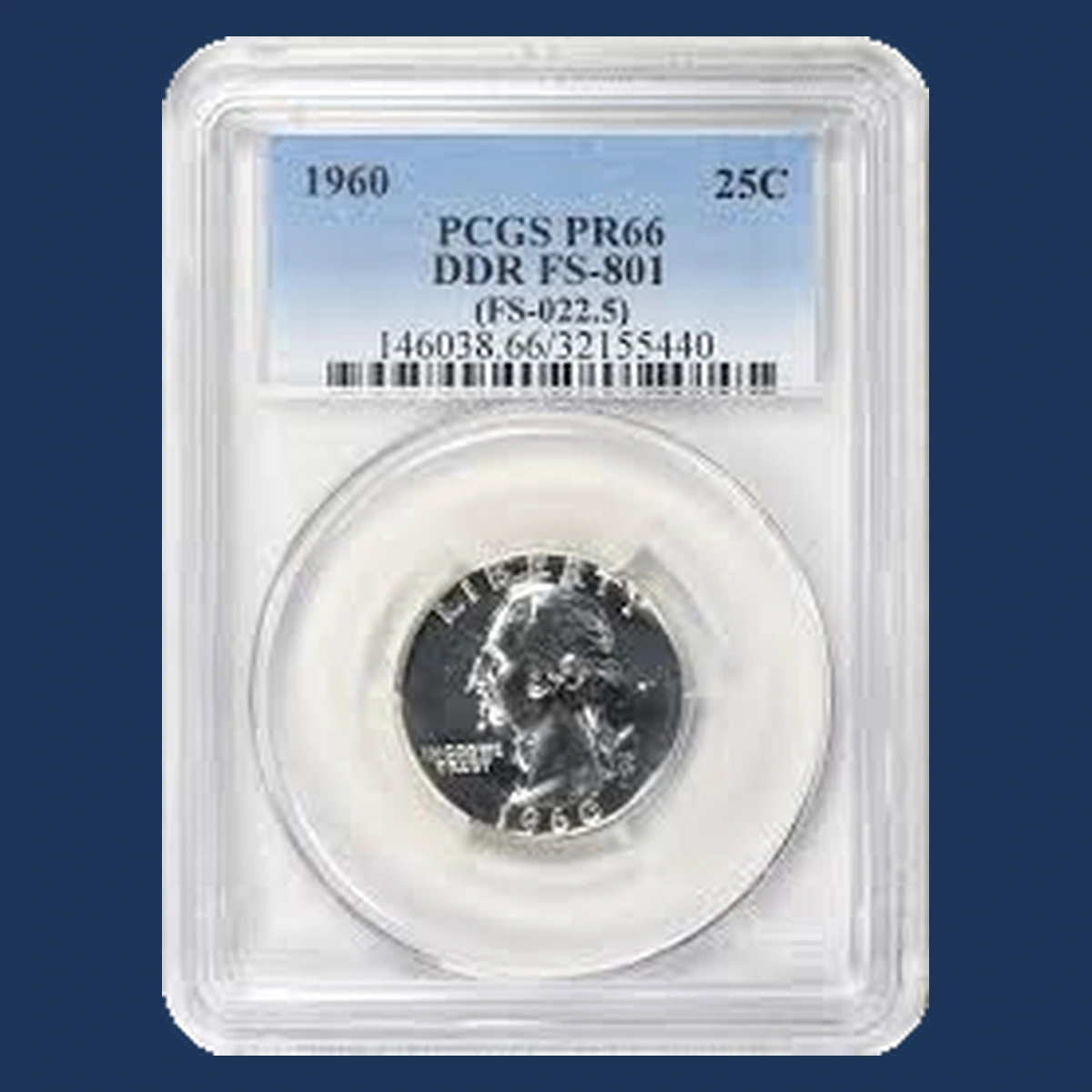1960 Washington Quarter: Doubled-Die Reverse Proof