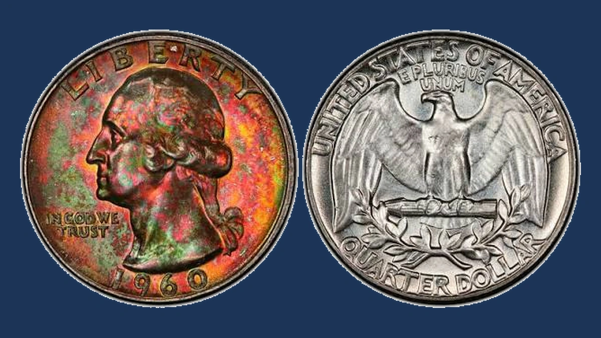 1960 Washington Quarter: Type B Reverse Variety