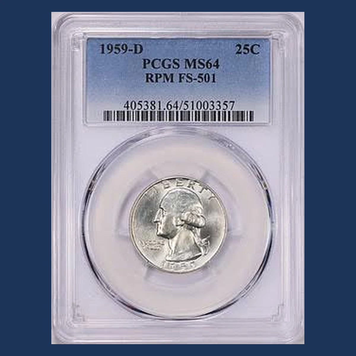1959 Washington Quarter: Repunched Mintmark