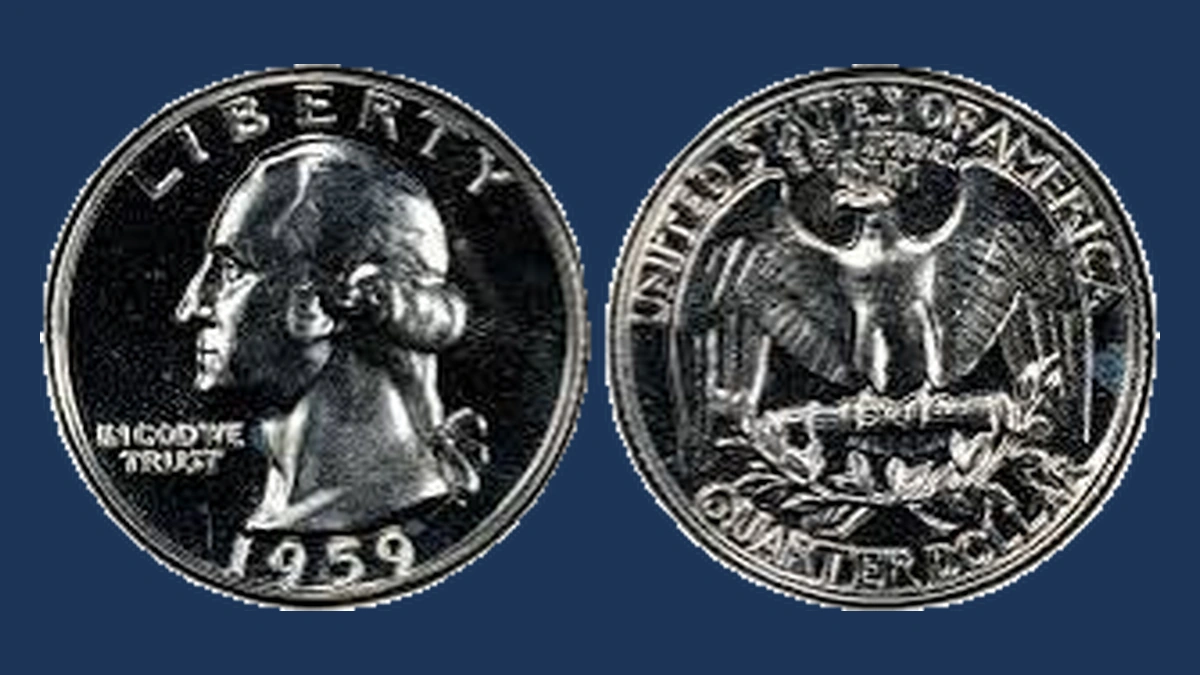 1959 Washington Quarter: Doubled Die Obverse