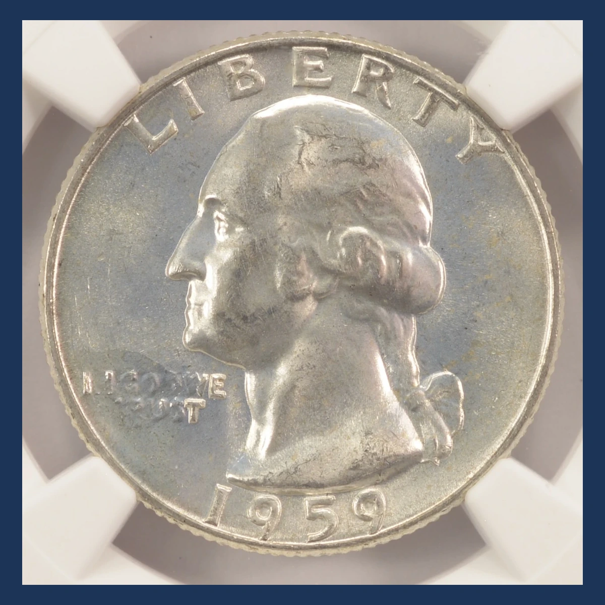 1959 Washington Quarter: Struck Through