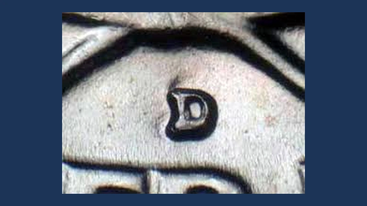 1958 Washington Quarter: Repunched Mintmark