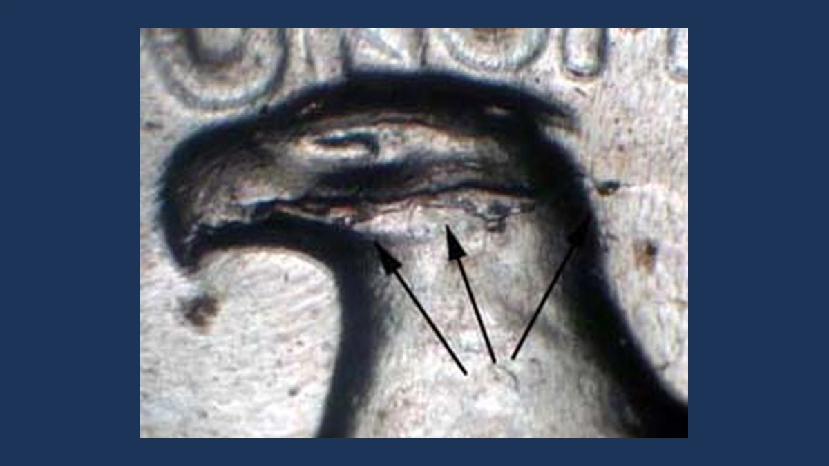 1958 Washington Quarter: Die Crack / Die Chip