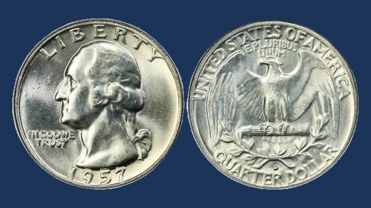 1957 Washington Quarter: Misplaced D Mintmark
