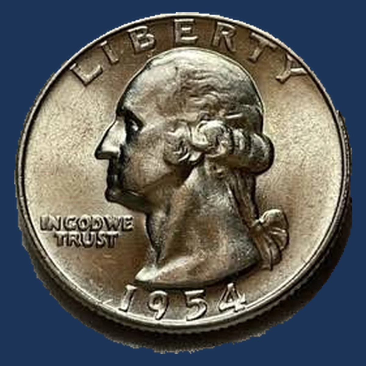 1954 Washington Quarter: Repunched Mintmark